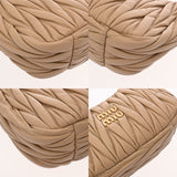 MIUMIU ミュウミュウ ワンダーマテラッセ レザーホーボーバッグ ベージュ 5BC125 レディース マテラッセレザー ハンドバッグ Aランク 中古 銀蔵