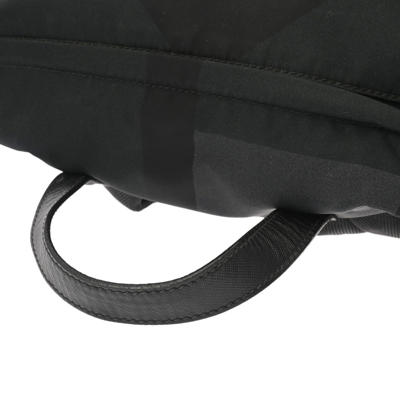 PRADA プラダ バッグパック  ブラック/グリーン ユニセックス ナイロン レザー リュック・デイパック ABランク 中古 銀蔵