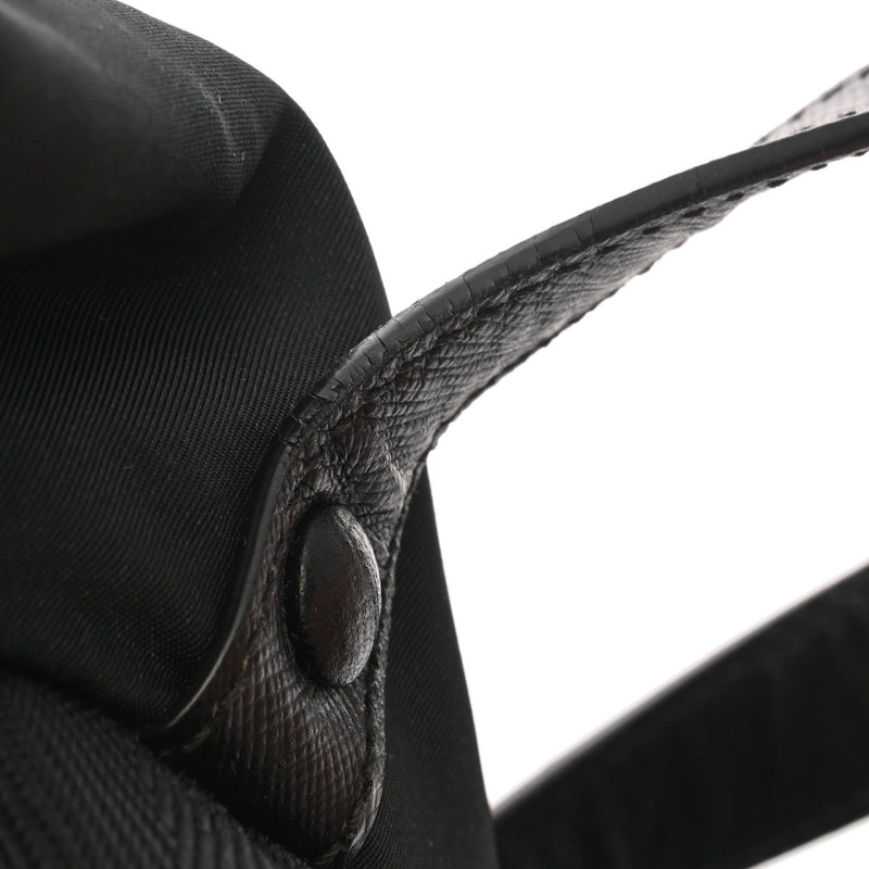 PRADA プラダ バッグパック  ブラック/グリーン ユニセックス ナイロン レザー リュック・デイパック ABランク 中古 銀蔵