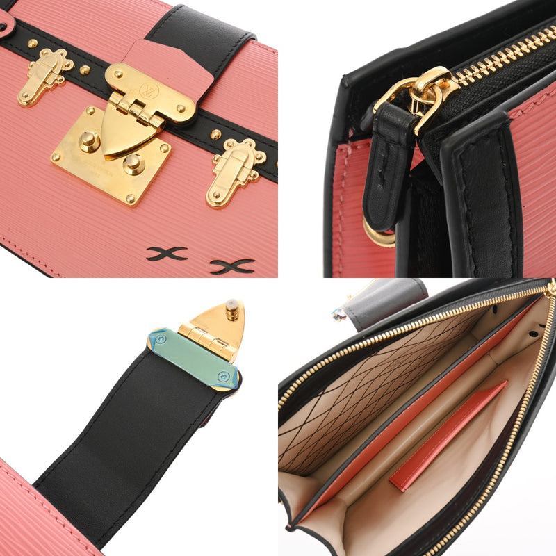LOUIS VUITTON ルイヴィトン エピ トランククラッチ ローズ レディース レザー ショルダーバッグ ABランク 中古 銀蔵