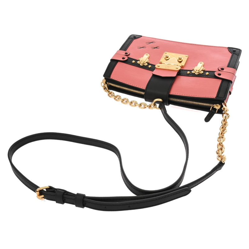 LOUIS VUITTON ルイヴィトン エピ トランククラッチ ローズ レディース レザー ショルダーバッグ ABランク 中古 銀蔵