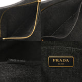 PRADA プラダ カナパ 2WAY トートバッグ ブラック 1BG642 レディース デニム ハンドバッグ ABランク 中古 銀蔵