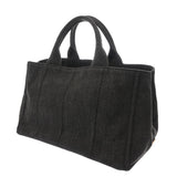 PRADA プラダ カナパ 2WAY トートバッグ ブラック 1BG642 レディース デニム ハンドバッグ ABランク 中古 銀蔵