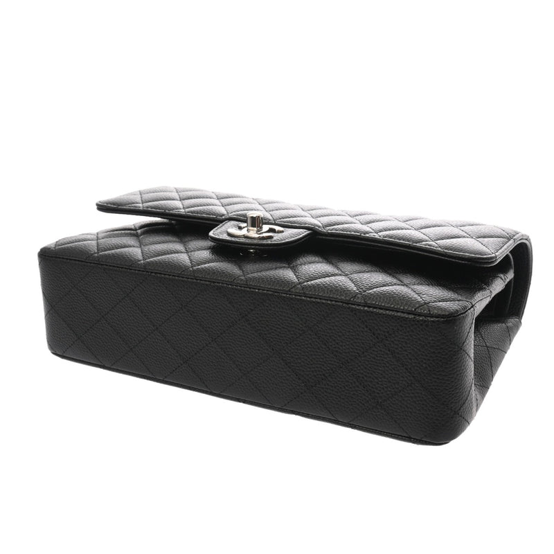 CHANEL シャネル マトラッセ チェーンショルダー 25cm Wフラップ ブラック A01112 レディース キャビアスキン ショルダーバッグ Aランク 中古 銀蔵