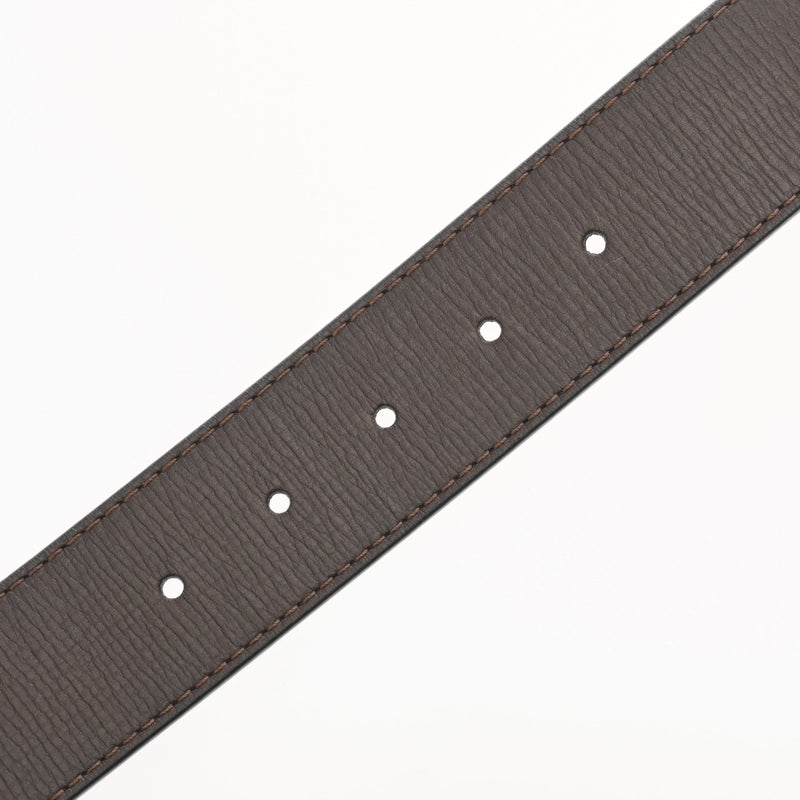 LOUIS VUITTON ルイヴィトン ユタ サンチュール イニシャル サイズ85 ダークブラウン アンティーク調ゴールド金具 M6902 メンズ レザー ベルト Aランク 中古 銀蔵