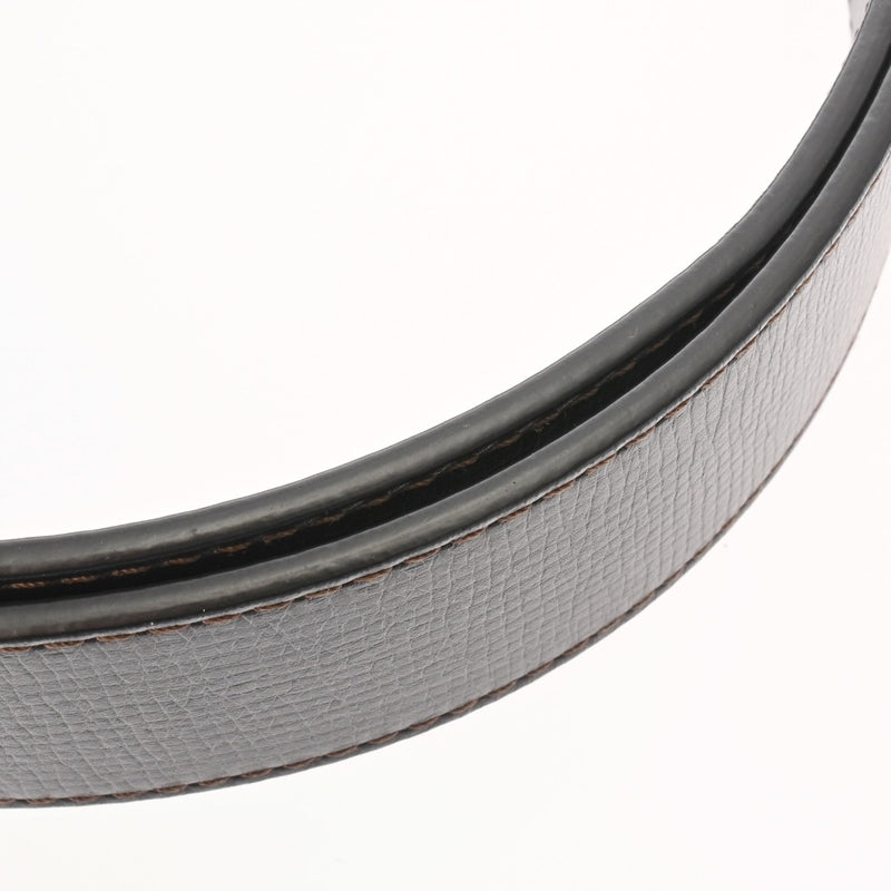 LOUIS VUITTON ルイヴィトン ユタ サンチュール イニシャル サイズ85 ダークブラウン アンティーク調ゴールド金具 M6902 メンズ レザー ベルト Aランク 中古 銀蔵