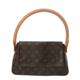 LOUIS VUITTON ルイヴィトン モノグラム ミニ ルーピング ブラウン M51147 レディース モノグラムキャンバス セミショルダーバッグ ABランク 中古 銀蔵