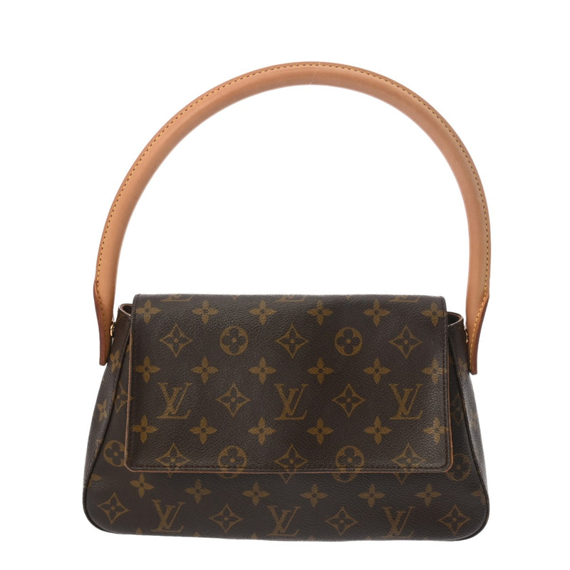 LOUIS VUITTON ルイヴィトン モノグラム ミニ ルーピング ブラウン M51147 レディース モノグラムキャンバス セミショルダーバッグ ABランク 中古 銀蔵