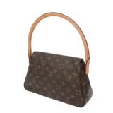 LOUIS VUITTON ルイヴィトン モノグラム ミニ ルーピング ブラウン M51147 レディース モノグラムキャンバス セミショルダーバッグ ABランク 中古 銀蔵