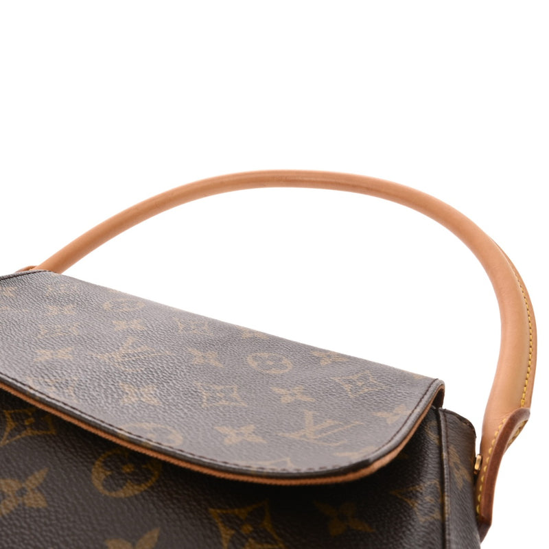 LOUIS VUITTON ルイヴィトン モノグラム ミニ ルーピング ブラウン M51147 レディース モノグラムキャンバス セミショルダーバッグ ABランク 中古 銀蔵