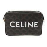 CELINE セリーヌ トリオンフキャンバス ミディアム メッセンジャー ブラック 194502 レディース カーフ トリオンフキャンバス ショルダーバッグ Aランク 中古 銀蔵