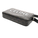 CELINE セリーヌ トリオンフキャンバス ミディアム メッセンジャー ブラック 194502 レディース カーフ トリオンフキャンバス ショルダーバッグ Aランク 中古 銀蔵