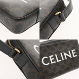CELINE セリーヌ トリオンフキャンバス ミディアム メッセンジャー ブラック 194502 レディース カーフ トリオンフキャンバス ショルダーバッグ Aランク 中古 銀蔵