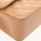 CHANEL シャネル マトラッセ Wフラップ チェーンショルダー 25cm  ベージュ A01112 レディース キャビアスキン ショルダーバッグ Aランク 中古 銀蔵