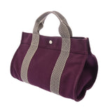 HERMES エルメス カンヌ PM パープル ユニセックス キャンバス ハンドバッグ ABランク 中古 銀蔵