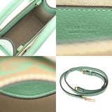 GUCCI グッチ ミニトート ジャンボGG 2WAY ベージュ/グリーン ゴールド金具 671623 レディース キャンバス レザー トートバッグ Aランク 中古 銀蔵