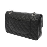 CHANEL シャネル マトラッセ チェーンショルダー 25cm Wフラップ ブラック A01112 レディース ラムスキン ショルダーバッグ ABランク 中古 銀蔵