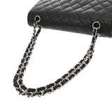 CHANEL シャネル マトラッセ チェーンショルダー 25cm Wフラップ ブラック A01112 レディース ラムスキン ショルダーバッグ ABランク 中古 銀蔵