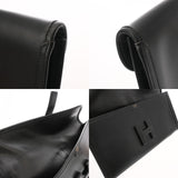 HERMES エルメス ジジェ ブラック □B刻印(1998年頃) ユニセックス ボックスカーフ クラッチバッグ ABランク 中古 銀蔵
