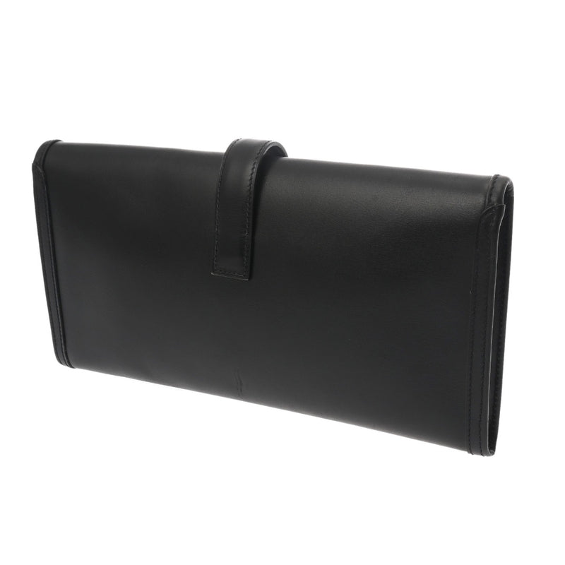 HERMES エルメス ジジェ ブラック □B刻印(1998年頃) ユニセックス ボックスカーフ クラッチバッグ ABランク 中古 銀蔵