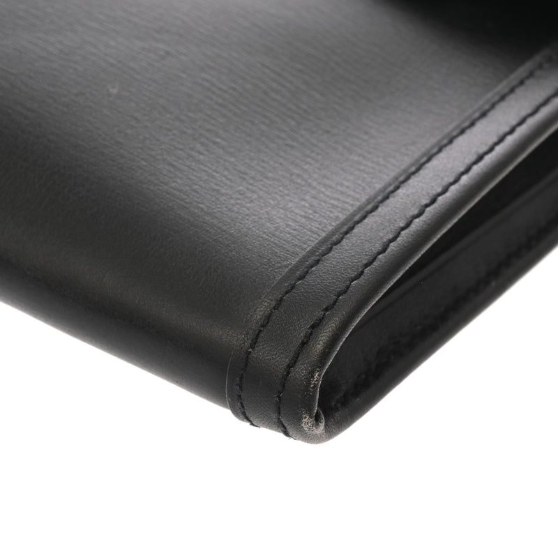 HERMES エルメス ジジェ ブラック □B刻印(1998年頃) ユニセックス ボックスカーフ クラッチバッグ ABランク 中古 銀蔵