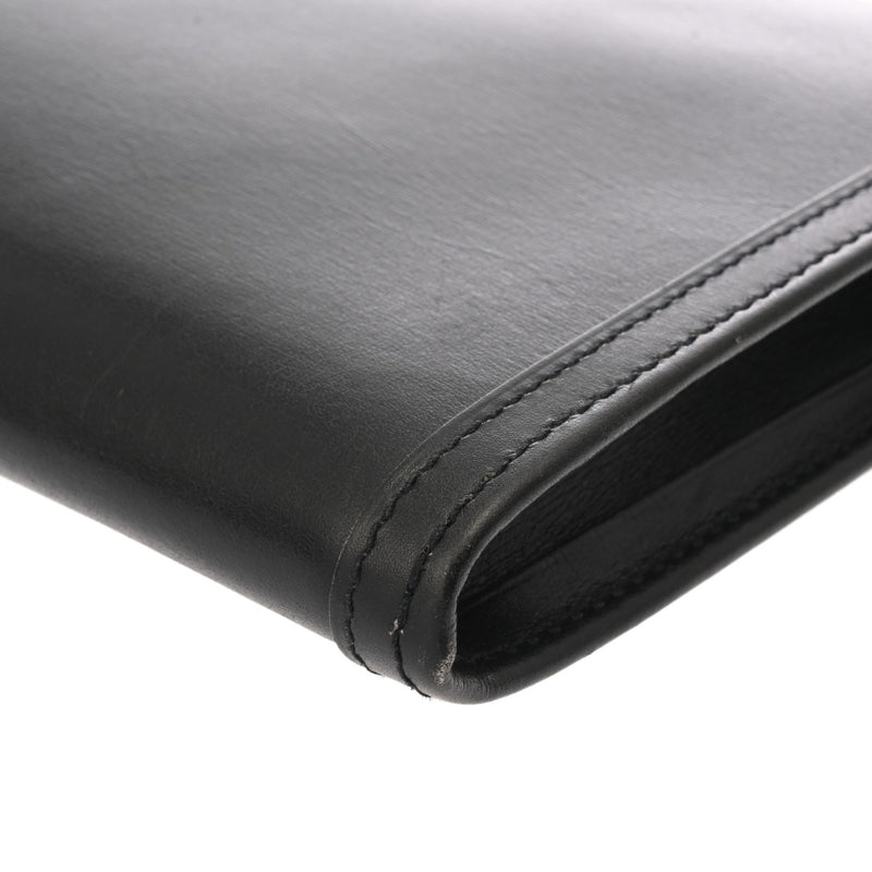 HERMES エルメス ジジェ ブラック □B刻印(1998年頃) ユニセックス ボックスカーフ クラッチバッグ ABランク 中古 銀蔵