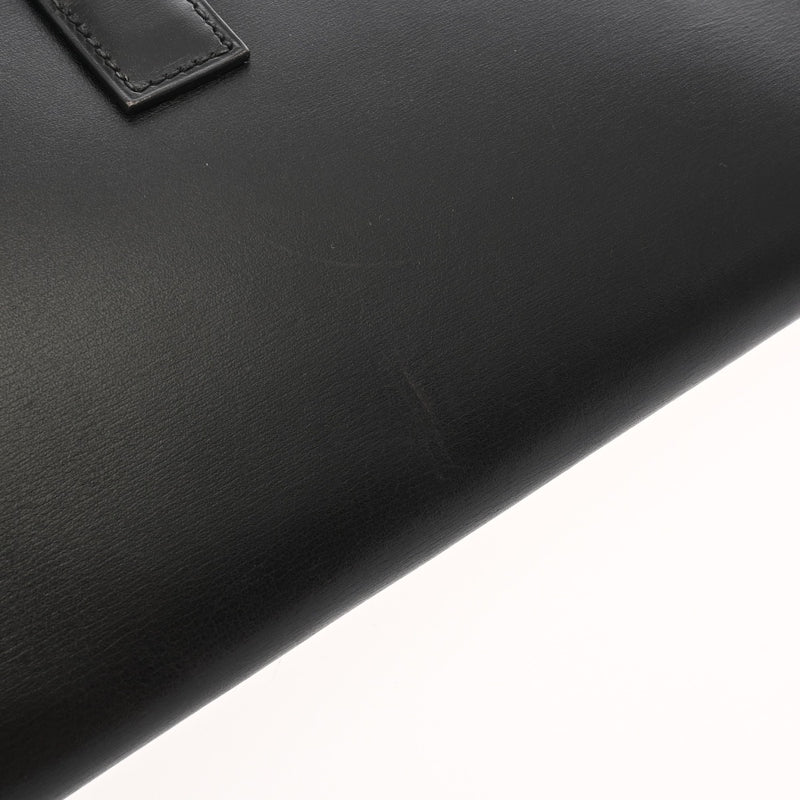 HERMES エルメス ジジェ ブラック □B刻印(1998年頃) ユニセックス ボックスカーフ クラッチバッグ ABランク 中古 銀蔵