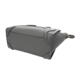 CELINE セリーヌ ラゲージ ナノ 2WAY グレー 189243 レディース ドラムドカーフ ハンドバッグ Aランク 中古 銀蔵