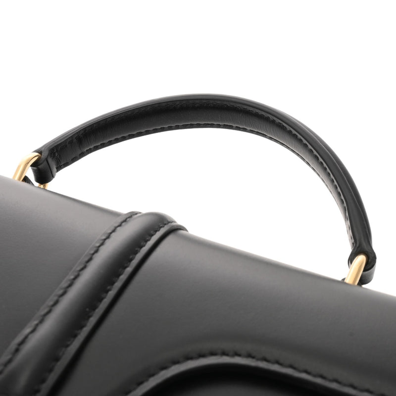 CELINE セリーヌ ミニ16セーズ ブラック 197983BEY.38NO レディース サテンドカーフスキン ハンドバッグ Aランク 中古 銀蔵
