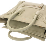 CELINE セリーヌ ラゲージ ナノ 2WAY ミントグリーン 189243 レディース ドラムドカーフ ハンドバッグ Aランク 中古 銀蔵