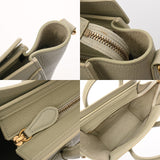 CELINE セリーヌ ラゲージ ナノ 2WAY ミントグリーン 189243 レディース ドラムドカーフ ハンドバッグ Aランク 中古 銀蔵