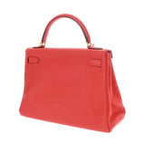 HERMES エルメス ケリー 32 内縫い 2WAY ルージュピヴォワンヌ R刻印(2014年頃) レディース トリヨンクレマンス ハンドバッグ Aランク 中古 銀蔵