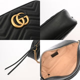 GUCCI グッチ GGマーモント スモールカメラバッグ ブラック 447632 レディース レザー ショルダーバッグ ABランク 中古 銀蔵