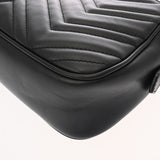 GUCCI グッチ GGマーモント スモールカメラバッグ ブラック 447632 レディース レザー ショルダーバッグ ABランク 中古 銀蔵