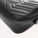 GUCCI グッチ GGマーモント スモールカメラバッグ ブラック 447632 レディース レザー ショルダーバッグ ABランク 中古 銀蔵