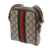 GUCCI グッチ オフディア ミニメッセンジャーバッグ ベージュ ユニセックス GGスプリームキャンバス レザー メッセンジャーバッグ Aランク 中古 銀蔵