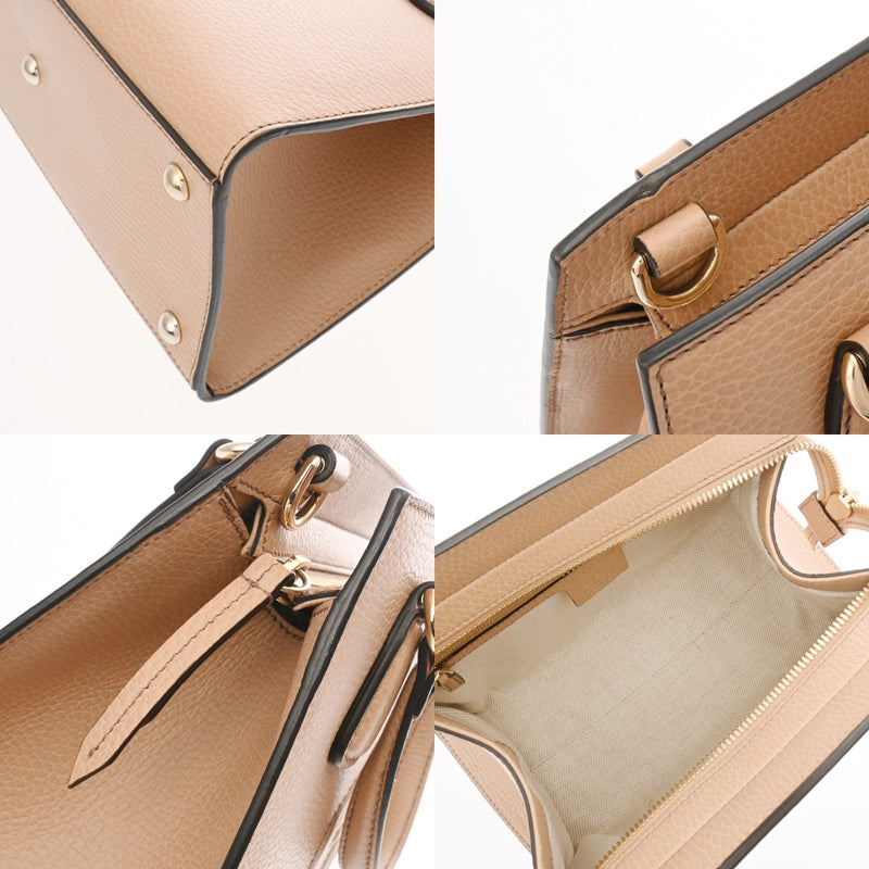 GUCCI グッチ ソーホー インターロッキング 2WAY アウトレット ベージュ 607722 レディース カーフ ハンドバッグ Aランク 中古 銀蔵
