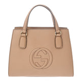 GUCCI グッチ ソーホー インターロッキング 2WAY アウトレット ベージュ 607722 レディース カーフ ハンドバッグ Aランク 中古 銀蔵