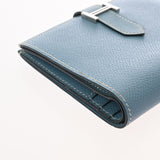 HERMES エルメス ベアン コンパクト ブルージーン □I刻印(2005年頃) レディース ヴォーエプソン 二つ折り財布 ABランク 中古 銀蔵