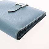 HERMES エルメス ベアン コンパクト ブルージーン □I刻印(2005年頃) レディース ヴォーエプソン 二つ折り財布 ABランク 中古 銀蔵