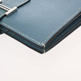 HERMES エルメス ベアン コンパクト ブルージーン □I刻印(2005年頃) レディース ヴォーエプソン 二つ折り財布 ABランク 中古 銀蔵