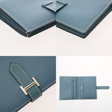 HERMES エルメス ベアン コンパクト ブルージーン □I刻印(2005年頃) レディース ヴォーエプソン 二つ折り財布 ABランク 中古 銀蔵