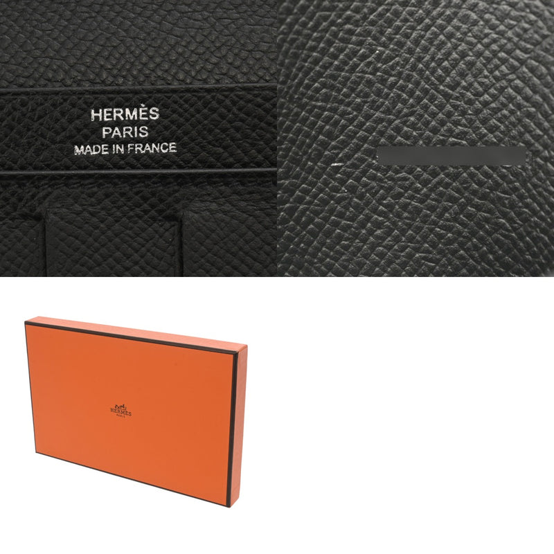 HERMES エルメス シチズンツイルロング シルクイン ブラック Z刻印(2021年頃) ユニセックス ヴォーエプソン 長財布 Bランク 中古 銀蔵