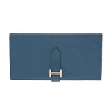 HERMES エルメス ベアンスフレ ブルータラサ □Q刻印(2013年頃) レディース シェーブル 長財布 ABランク 中古 銀蔵