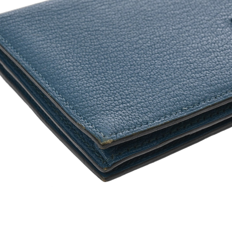 HERMES エルメス ベアンスフレ ブルータラサ □Q刻印(2013年頃) レディース シェーブル 長財布 ABランク 中古 銀蔵