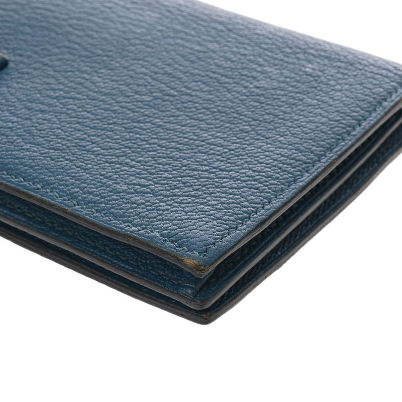 HERMES エルメス ベアンスフレ ブルータラサ □Q刻印(2013年頃) レディース シェーブル 長財布 ABランク 中古 銀蔵