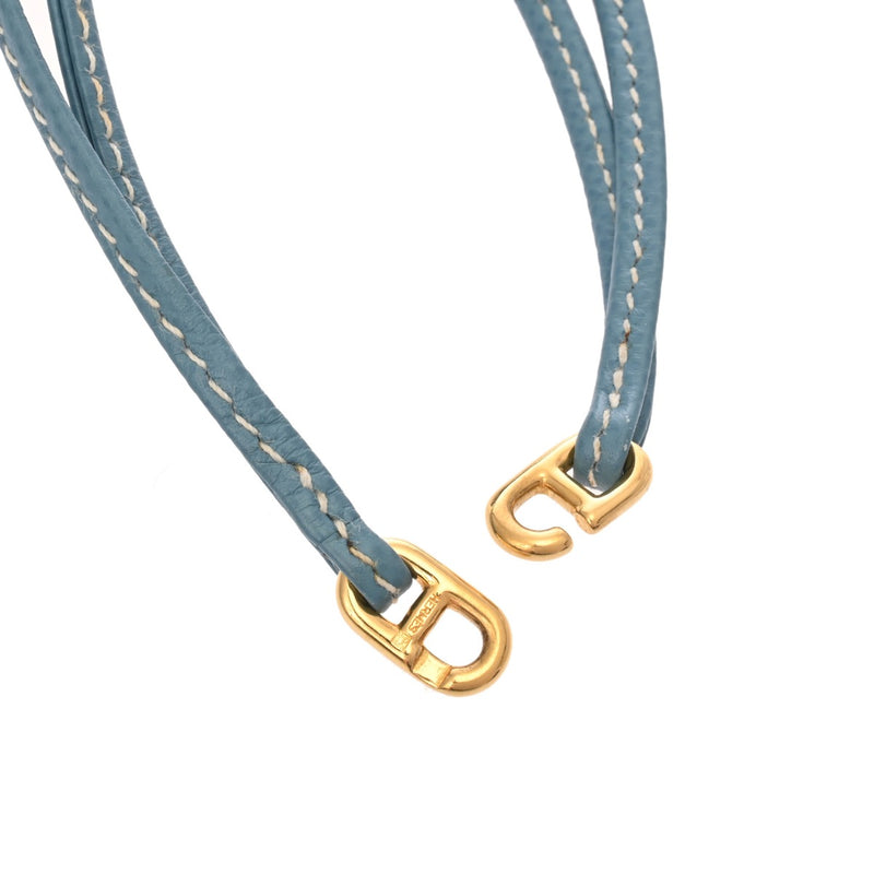 HERMES エルメス ヴェスパ ポーチ ブルージーン □C刻印(1999年頃) レディース クシュベル アクセサリーポーチ ABランク 中古 銀蔵