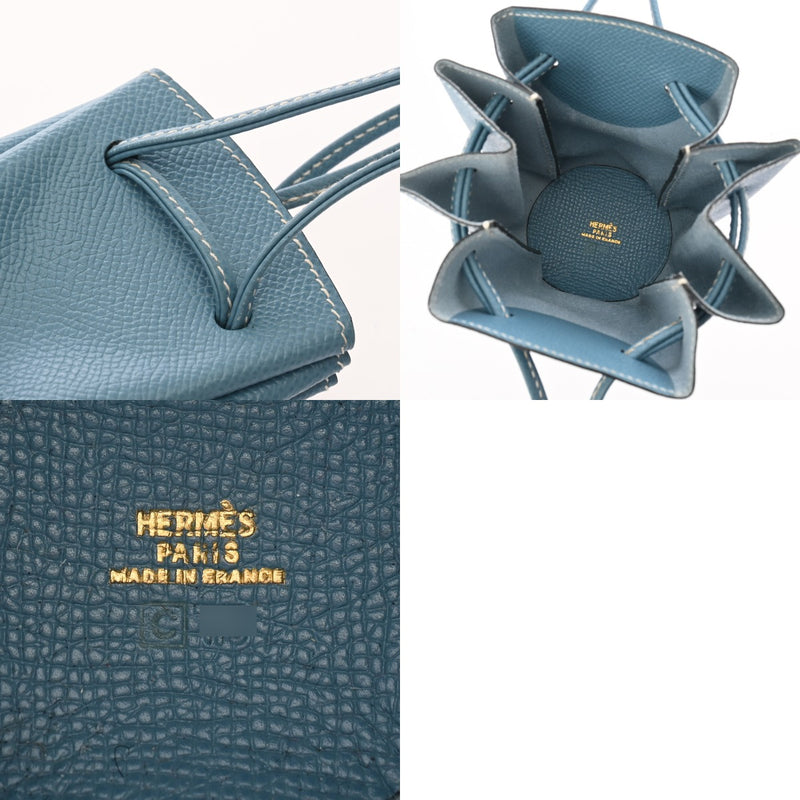 HERMES エルメス ヴェスパ ポーチ ブルージーン □C刻印(1999年頃) レディース クシュベル アクセサリーポーチ ABランク 中古 銀蔵