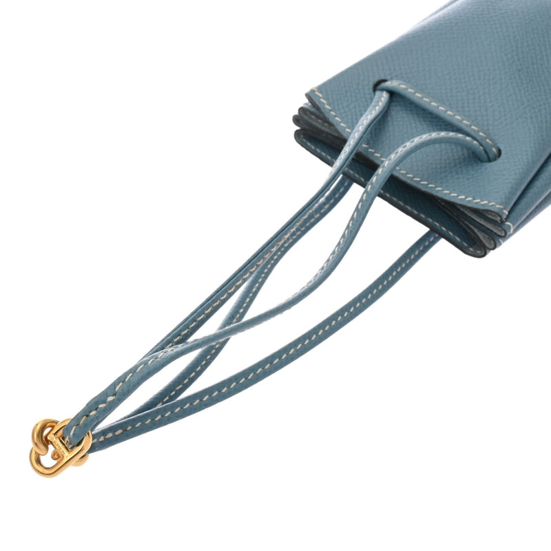 HERMES エルメス ヴェスパ ポーチ ブルージーン □C刻印(1999年頃) レディース クシュベル アクセサリーポーチ ABランク 中古 銀蔵