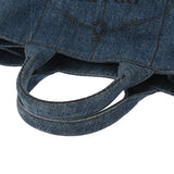 PRADA プラダ カナパ トート ブルー B1877B レディース デニム ハンドバッグ ABランク 中古 銀蔵